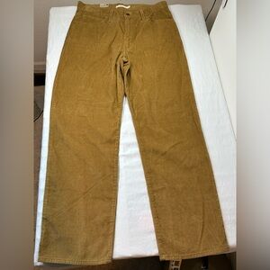 Levi's Jeans Womens 30x31 Brown Corduroy Mid Rise 94 Baggy Straight Leg